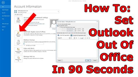 How To Set Outlook As Out Of Office